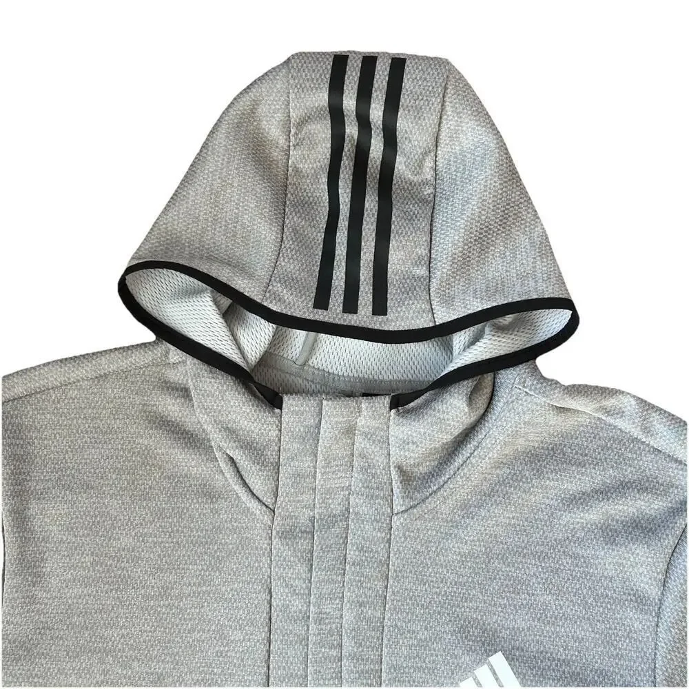 Adidas Team Issue Climawarm Full Zip Hoodie Gray Men’s Size L Athletic Hoodie